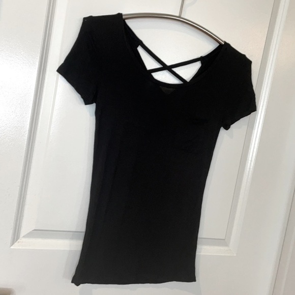 AMERICAN DREAM | Women’s Black Laced Up Back Style Casual Shirt Size Small - Picture 4 of 6